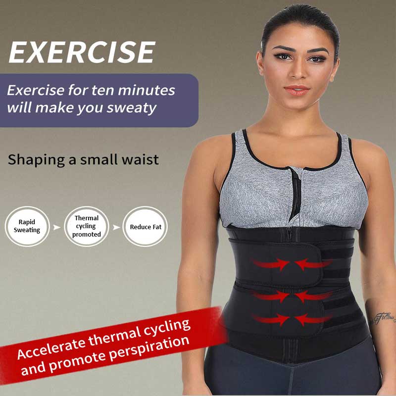 Premium Waist Trainer With Dual Compression Straps And Zipper Support