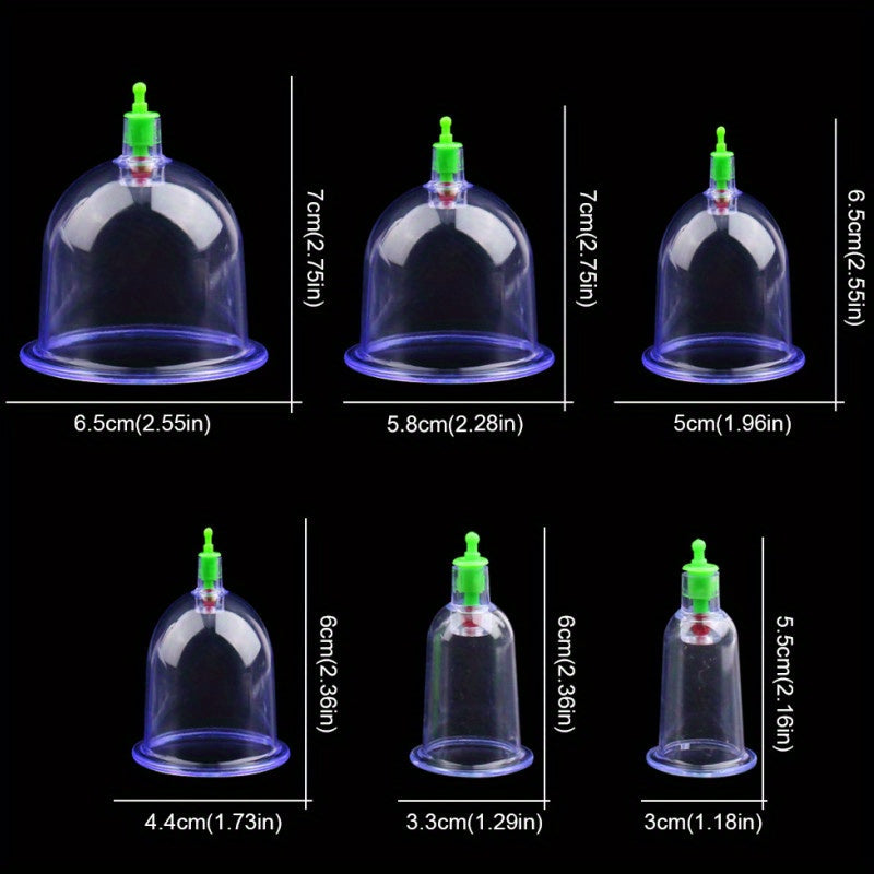 Magnetic Vacuum Cupping Set - 7-Piece Therapy Device