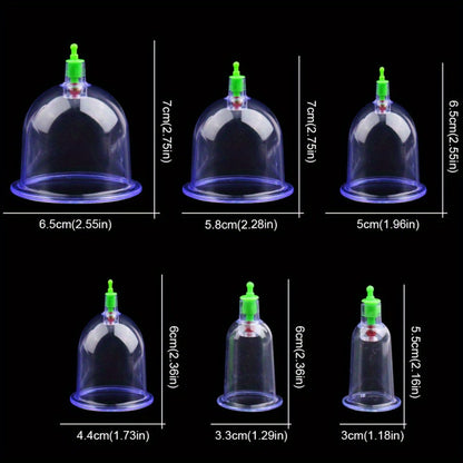 Magnetic Vacuum Cupping Set - 7-Piece Therapy Device