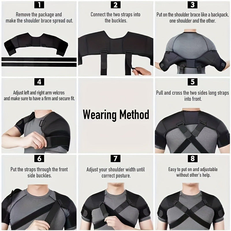 Adjustable Shoulder Support Strap for Back Pain Relief