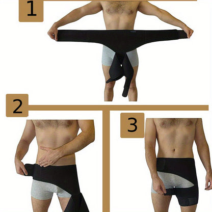 Adjustable Groin and Hip Support Brace for Injury Recovery