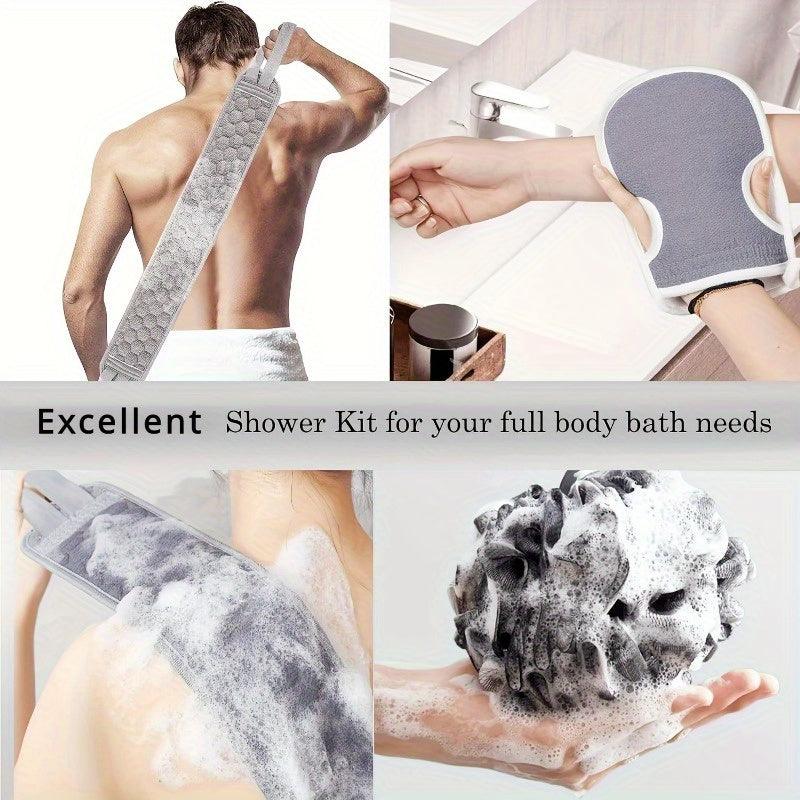 Exfoliating Body Scrubber Set - Deep Cleanse and Revitalize Skin 3pcs