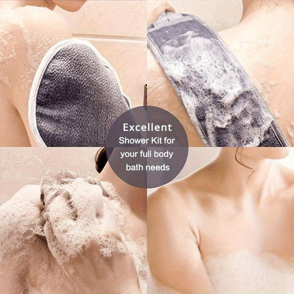 Exfoliating Body Scrubber Set - Deep Cleanse and Revitalize Skin 3pcs