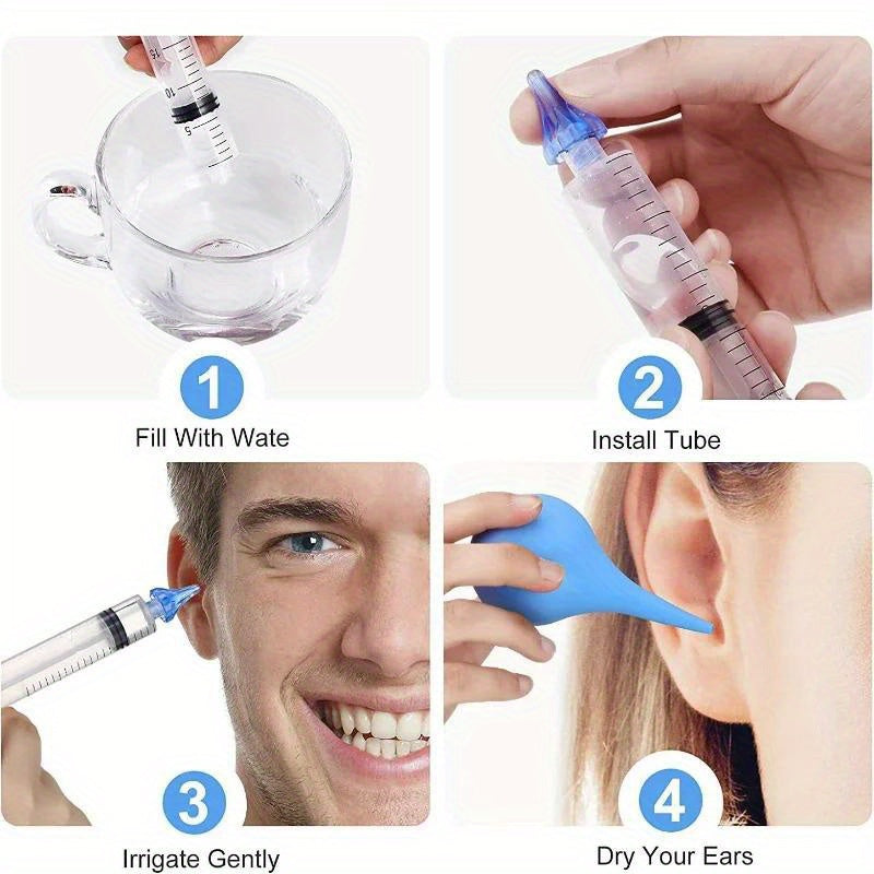 Ear Cleaning Syringe Kit - Manual Ear Wax Removal Tool