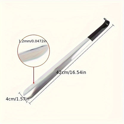 Extra-Long Stainless Steel Shoehorn with Comfort Grip Handle