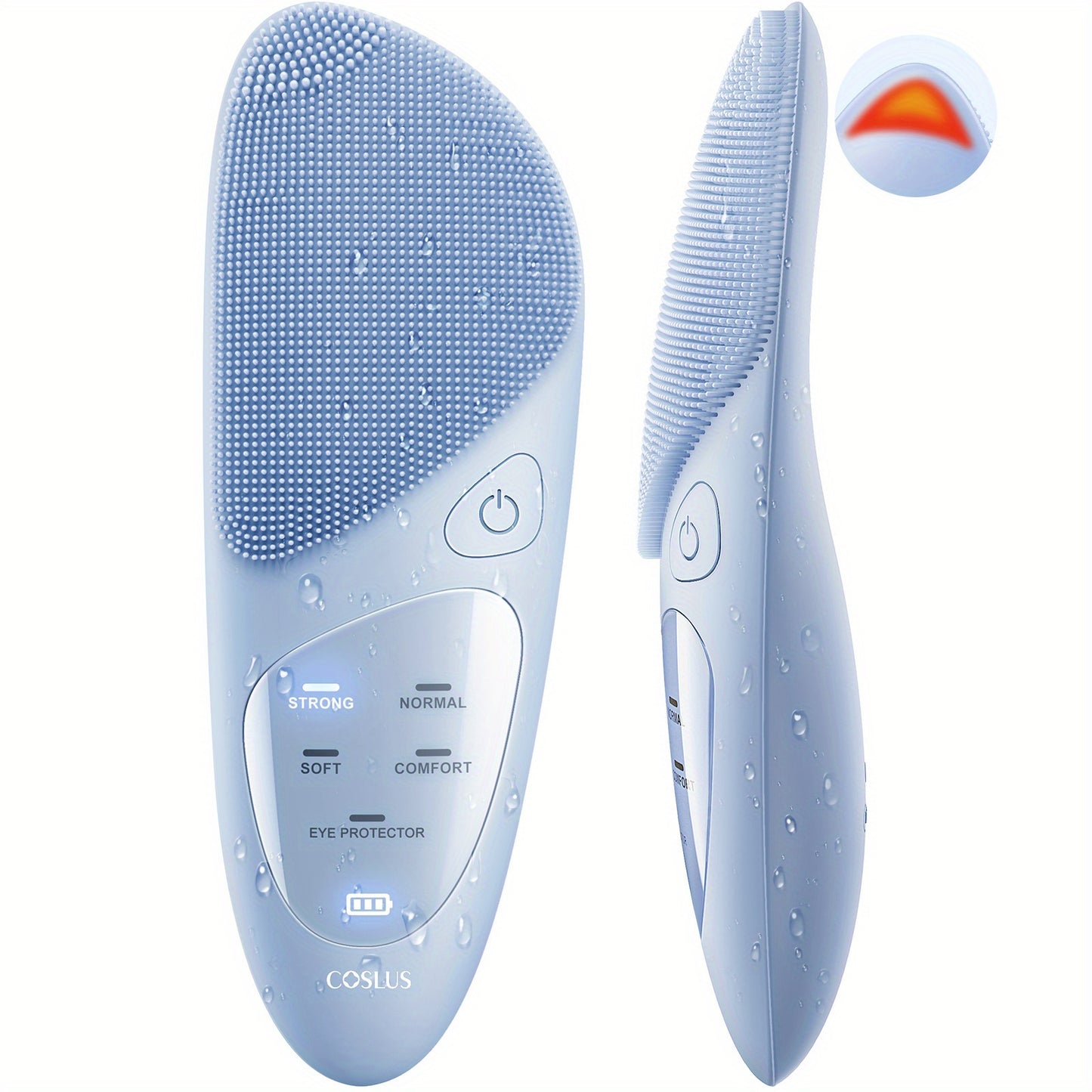 Rechargeable Silicone Facial Cleansing Brush With 4 Modes