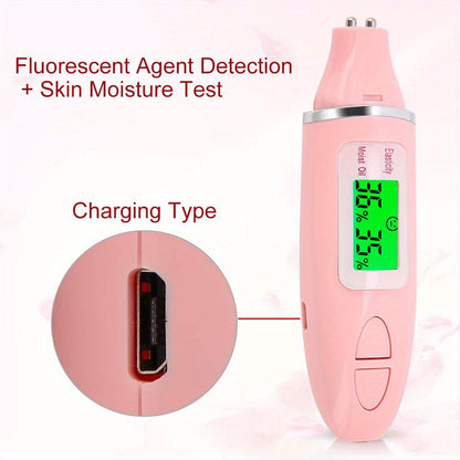 Portable Skin Analyzer: Digital Oil and Moisture Tester for Face and Body