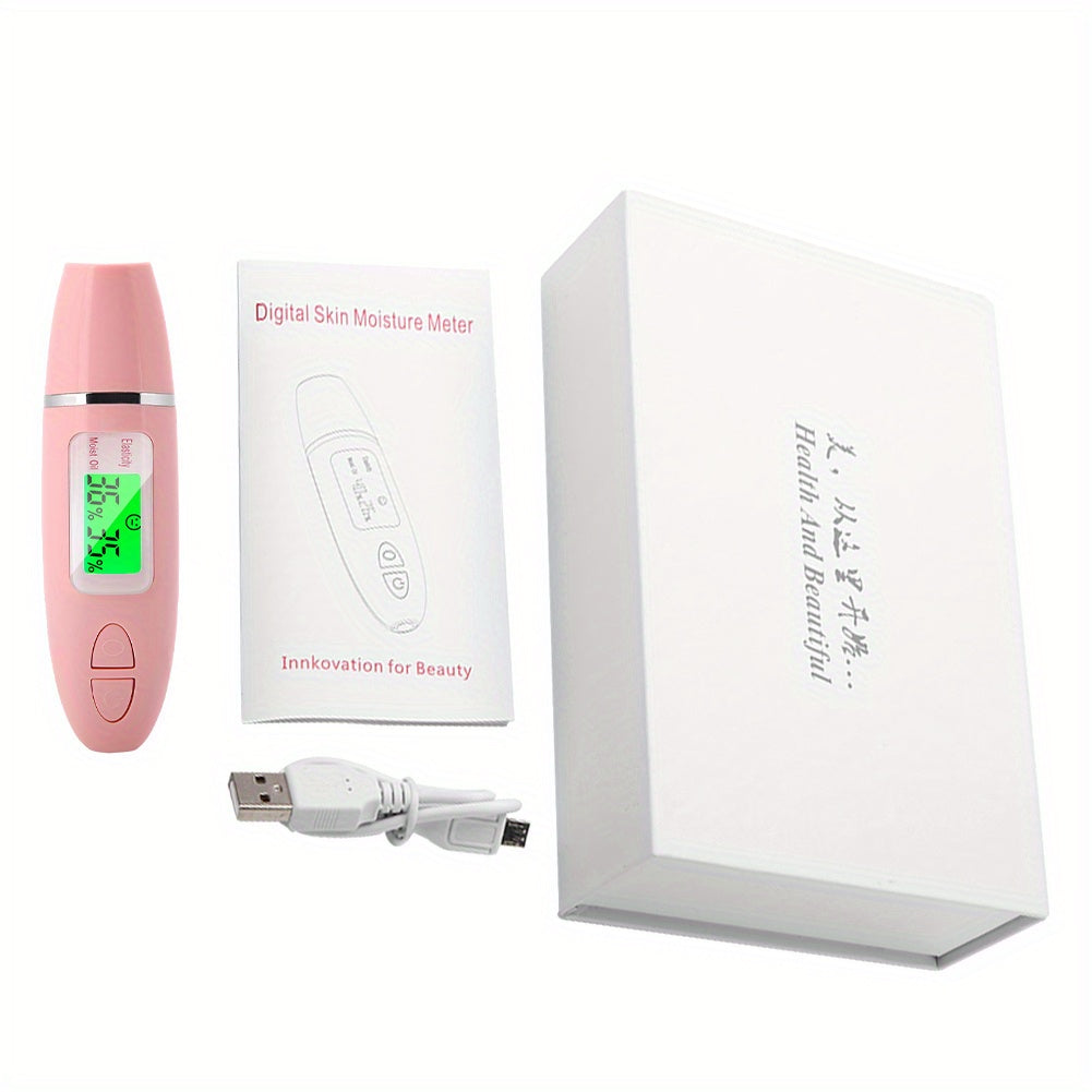 Portable Skin Analyzer: Digital Oil and Moisture Tester for Face and Body