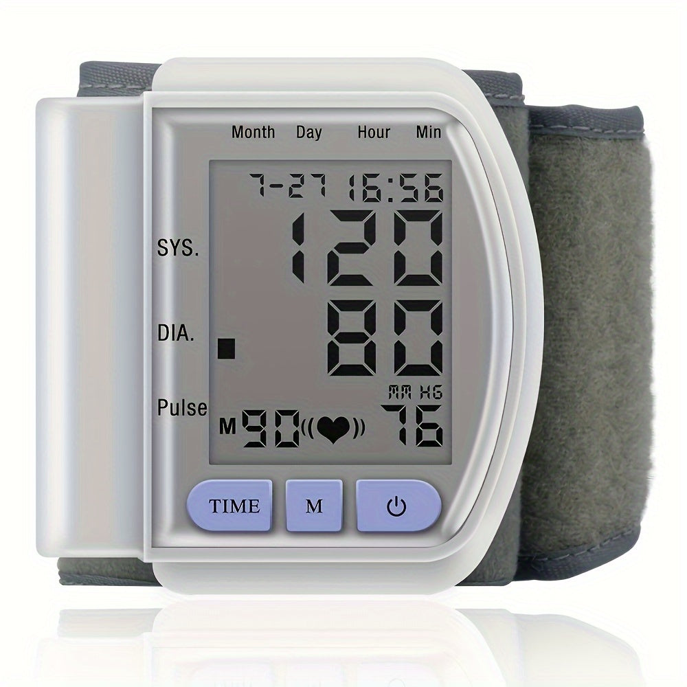 Digital Wrist Blood Pressure Monitor With Large LCD Display