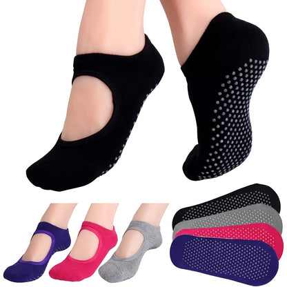 Cushioned Anti-Slip Yoga Socks for Women’s Pilates and Ballet