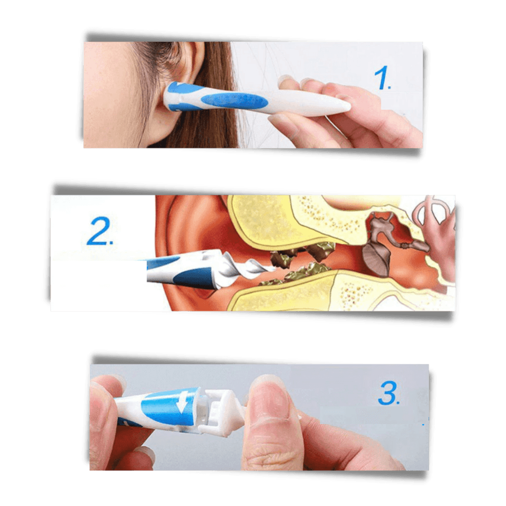 Silicone Spiral Ear Cleaner Tool for Gentle Earwax Removal