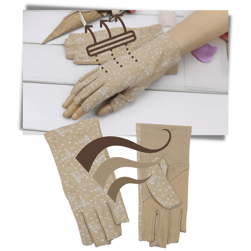 Stylish Cotton Gloves With UV Protection For Outdoor Activities