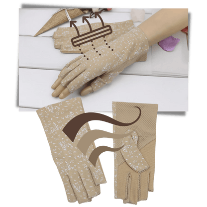 Stylish Cotton Gloves With UV Protection For Outdoor Activities