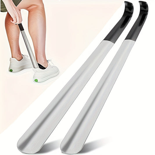 Extra-Long Stainless Steel Shoehorn with Comfort Grip Handle