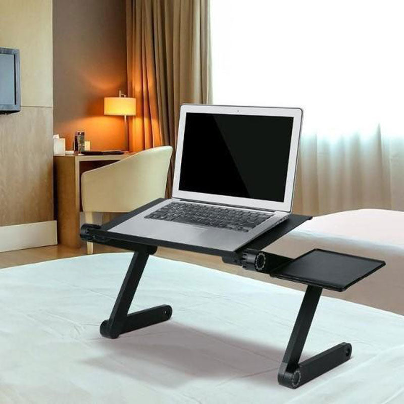 Portable Adjustable Aluminum Laptop Desk With Mouse Pad Included