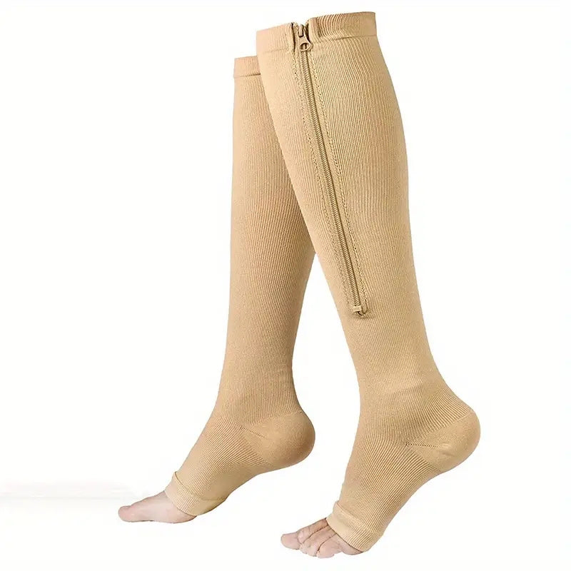 Unisex Open Toe Compression Socks for Varicose Vein Relief