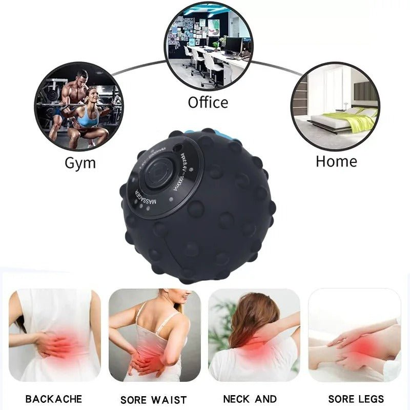 Vibrating Massage Ball - 4-Speed Electric Muscle Massager