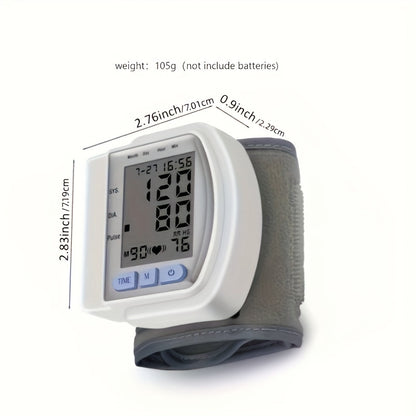 Digital Wrist Blood Pressure Monitor With Large LCD Display