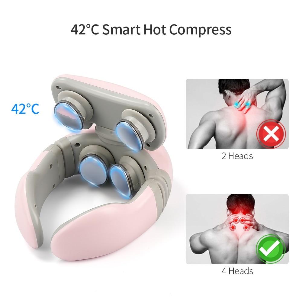 Smart Neck Massager With Remote - 4D Relief for Pain