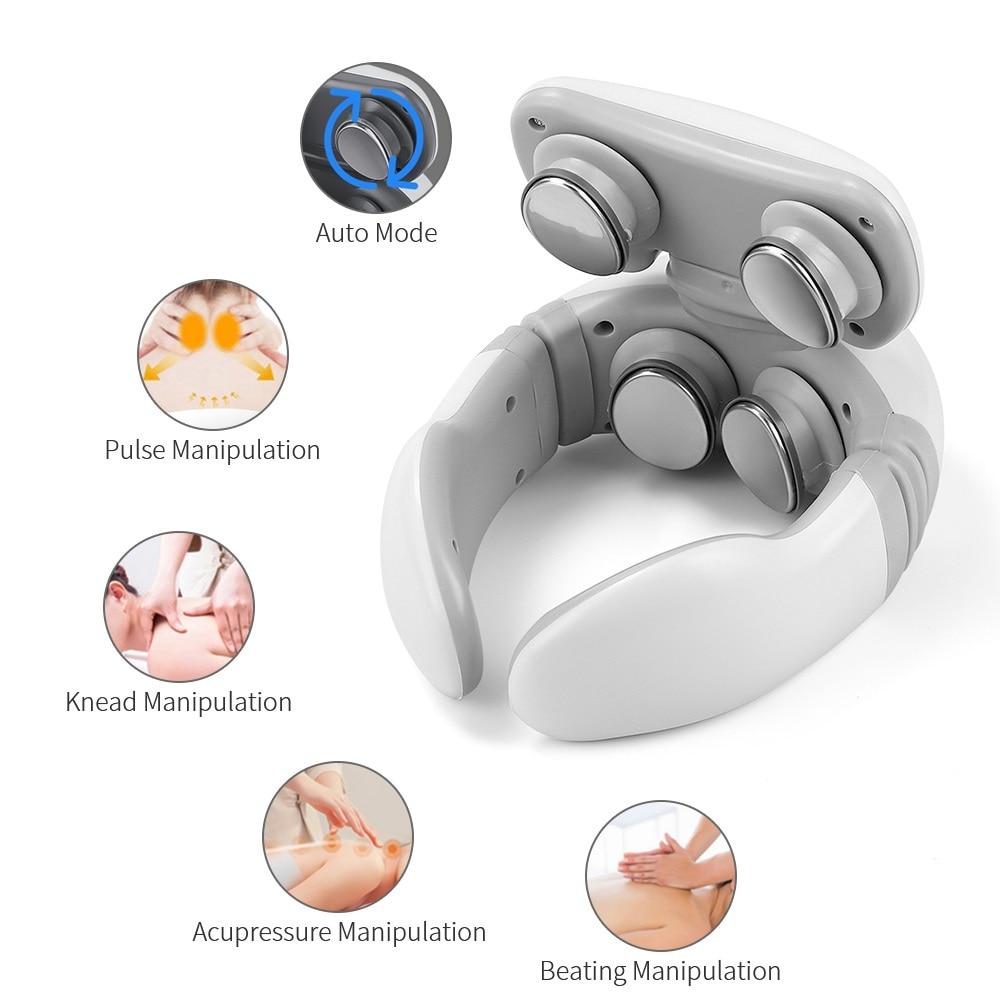 Smart Neck Massager With Remote - 4D Relief for Pain