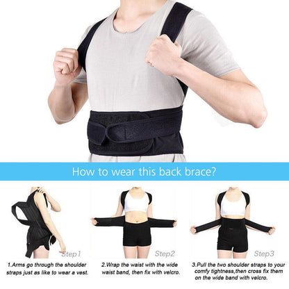 Posture Corrector For All Ages - Comfortable Back Brace Support