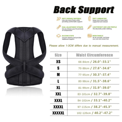 Posture Corrector For All Ages - Comfortable Back Brace Support