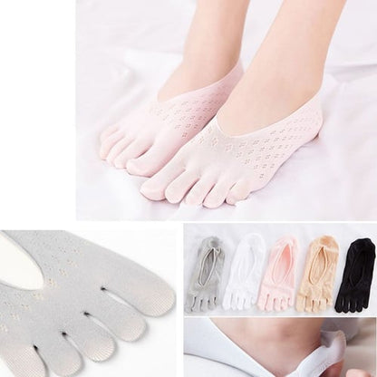 Ultra-Thin Five-Toe Socks for Breathable Comfort - 5 Pairs