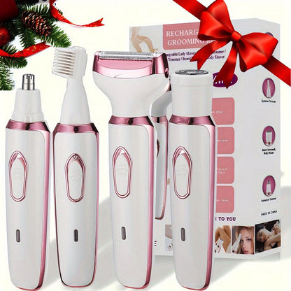 Women's 4-in-1 Electric Hair Remover Set for All Areas