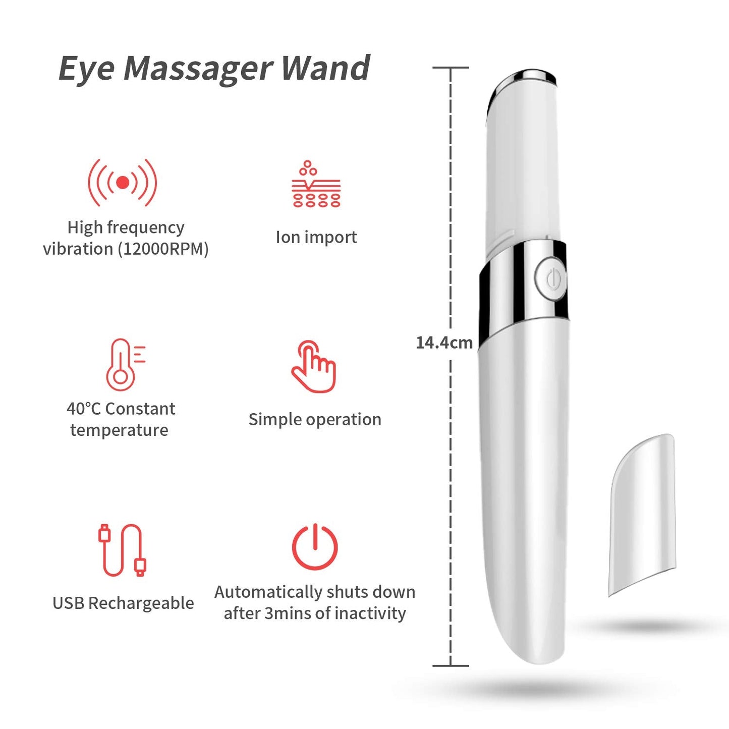 Electric Eye Massager For Reducing Dark Circles And Puffiness