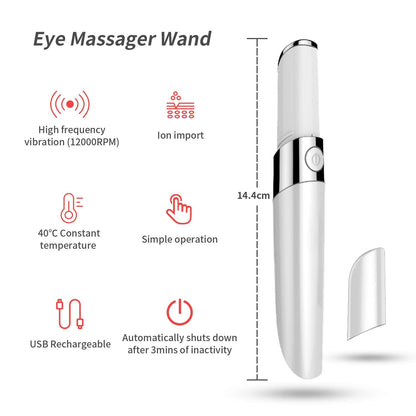 Electric Eye Massager For Reducing Dark Circles And Puffiness