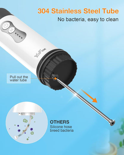 Portable Cordless Water Flosser with 4 Modes and DIY Feature