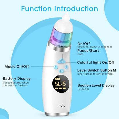 Electric Nasal Aspirator For Babies With Self-Cleaning Function