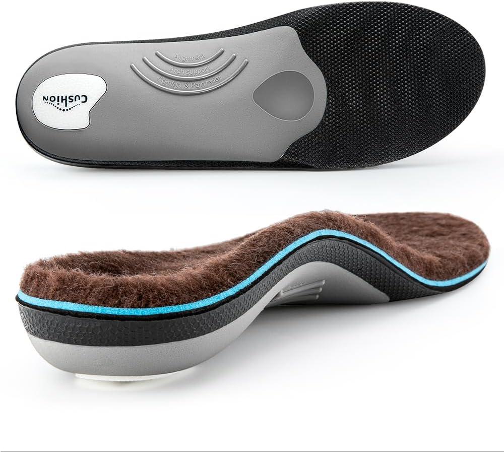 Heavy Duty Orthotic Insoles for Pain Relief and High Arch Support - Ideal for Flat Feet