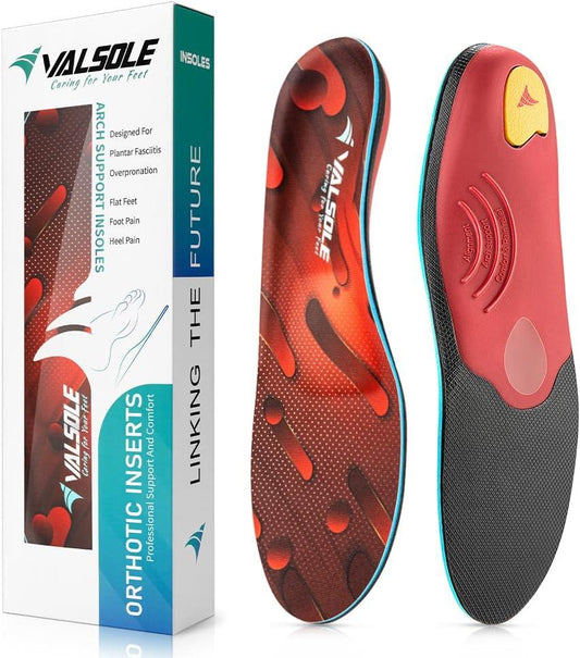 Heavy Duty Orthotic Insoles for Pain Relief and High Arch Support - Ideal for Flat Feet