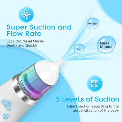 Electric Nasal Aspirator For Babies With Self-Cleaning Function