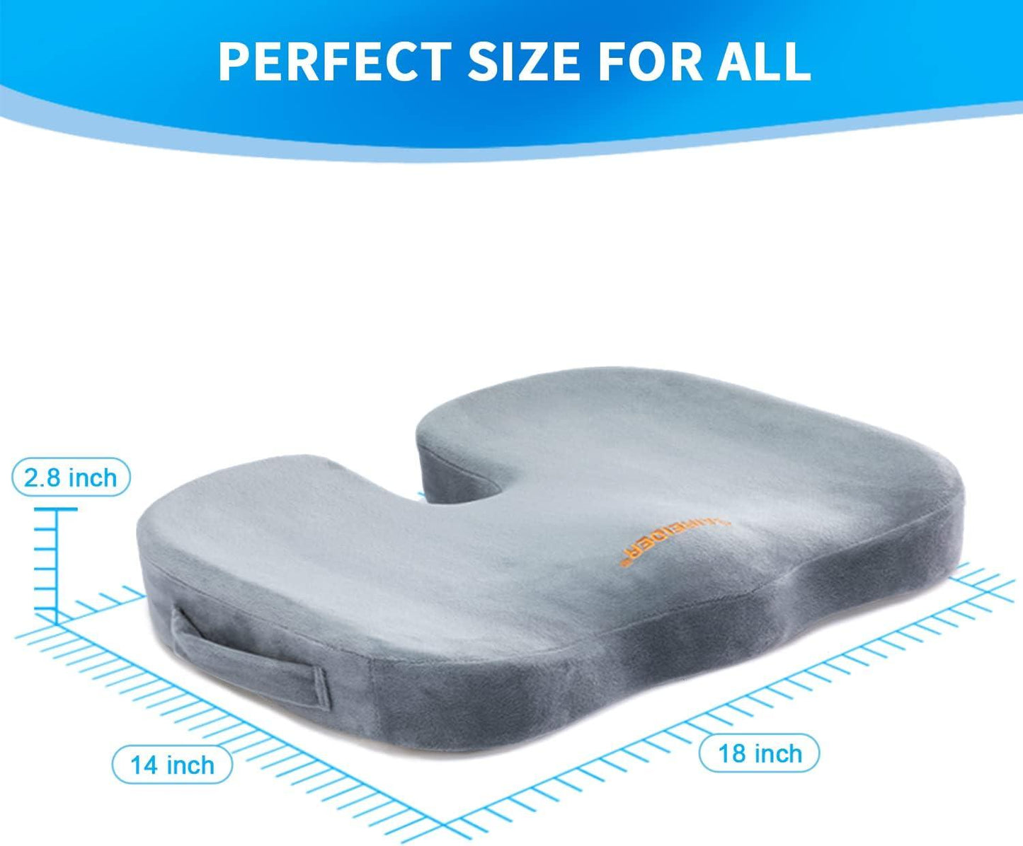 Comfort Seat Cushion and Lumbar Support Pillow for Pain Relief