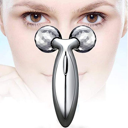 V-Shape 3D Massage Roller for Facial Relaxation and Contouring