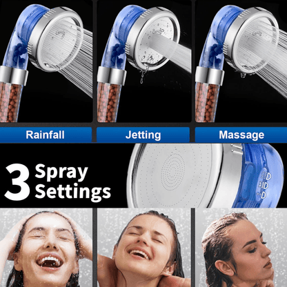 Aqua Shower Head Filter For Clean, Purified Water and Healthier Skin and Hair.