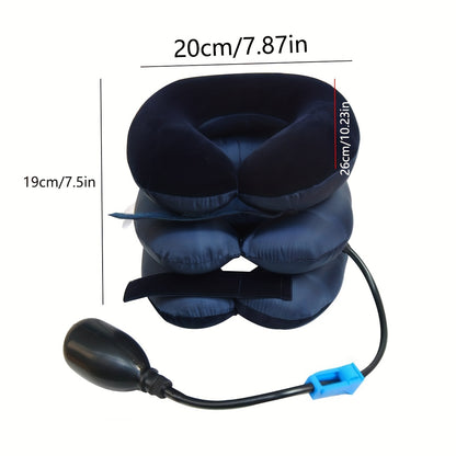 Adjustable Inflatable Neck Traction Device for Comfort and Support