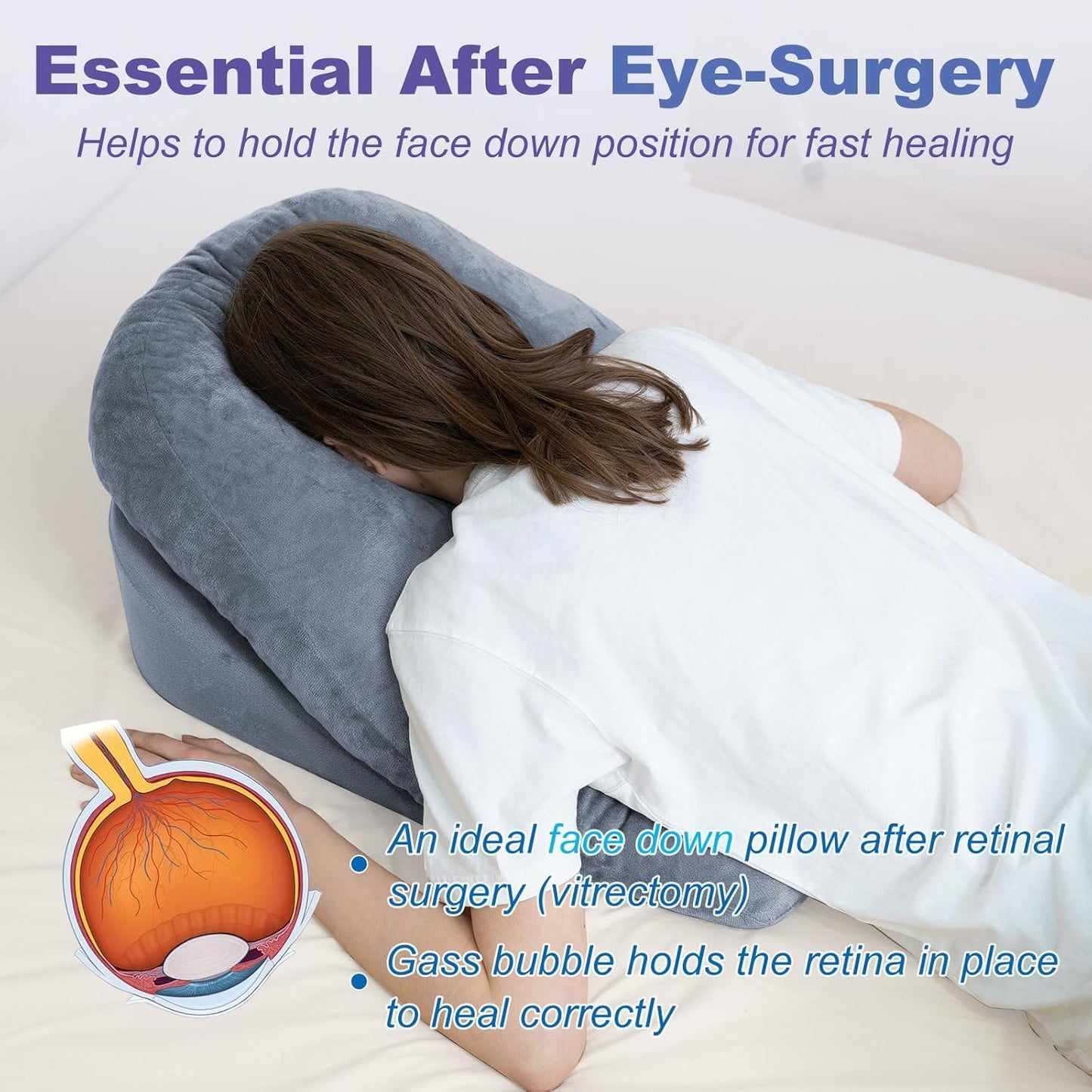 Face Down Pillow For Comfortable Stomach Sleeping After Surgery