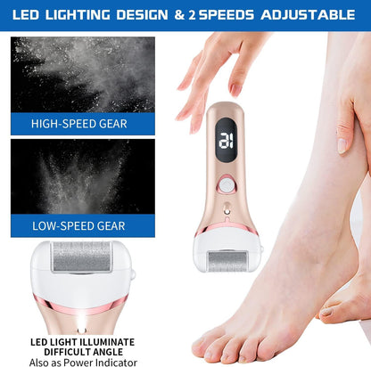 Electric Foot Callus Remover With Rechargeable Waterproof Design