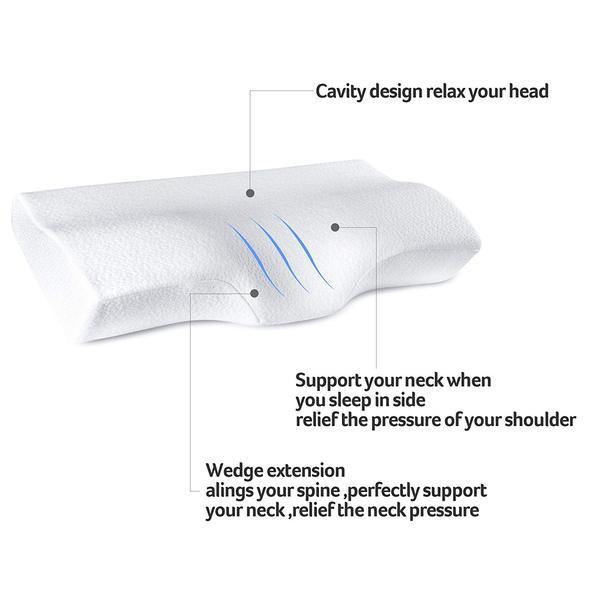 Contoured Cervical Pillow for Optimal Sleep and Neck Support