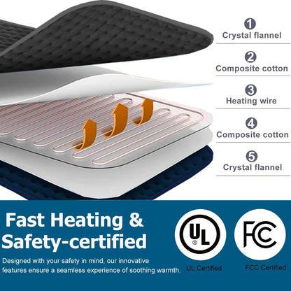 Heating Pad for Back Pain and Cramps Relief with Adjustable Heat