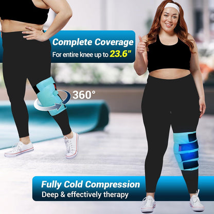 Large Knee Ice Pack Wrap for Pain Relief and Recovery