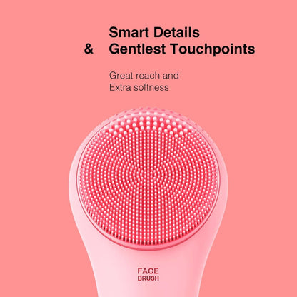 Rechargeable Waterproof Facial Cleansing Brush for All Skin Types