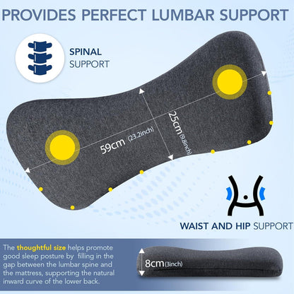 Lumbar Support Pillow for Back Pain Relief and Comfort