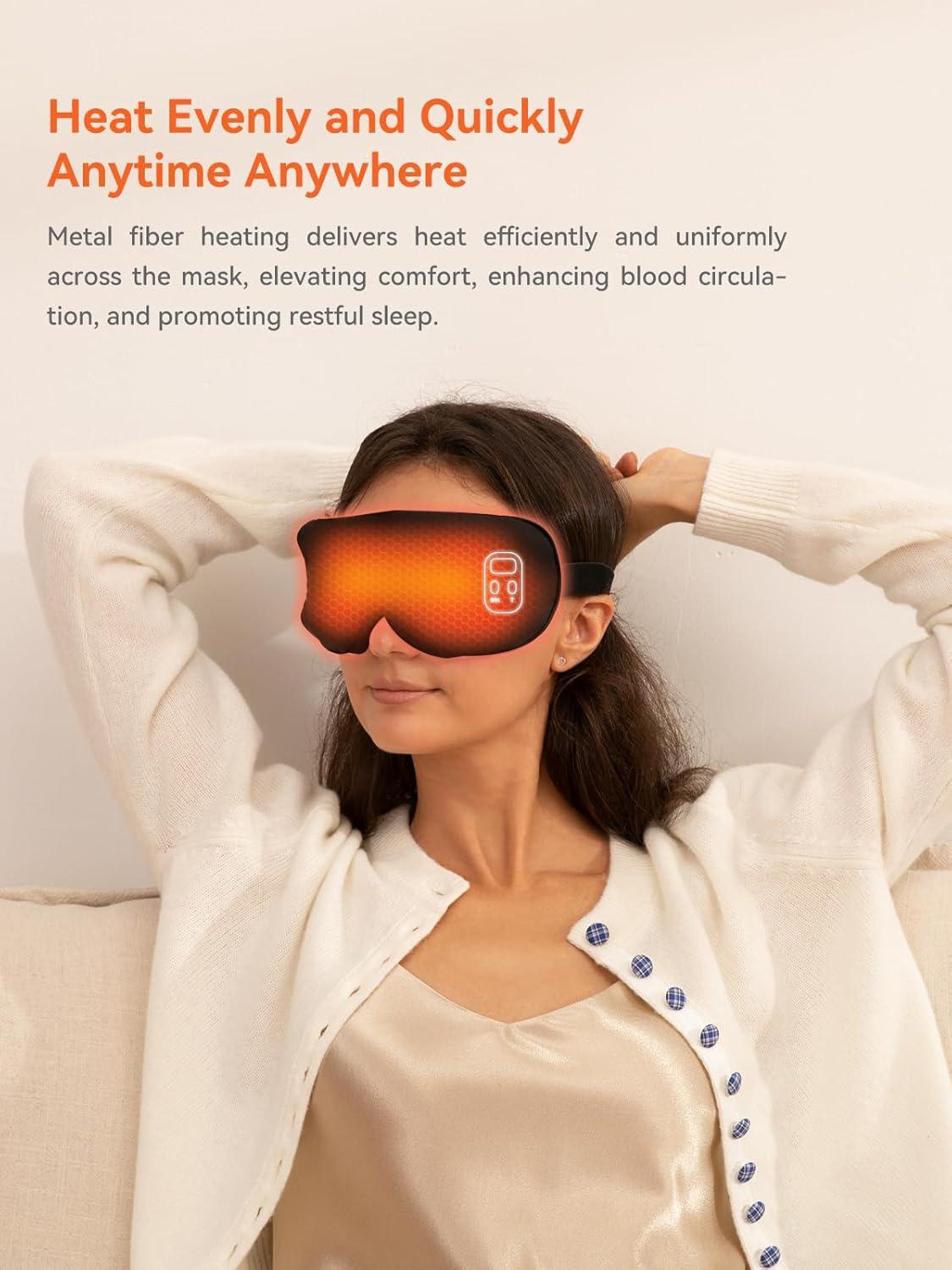 Heated Silk Eye Mask For Dry Eyes And Relaxation