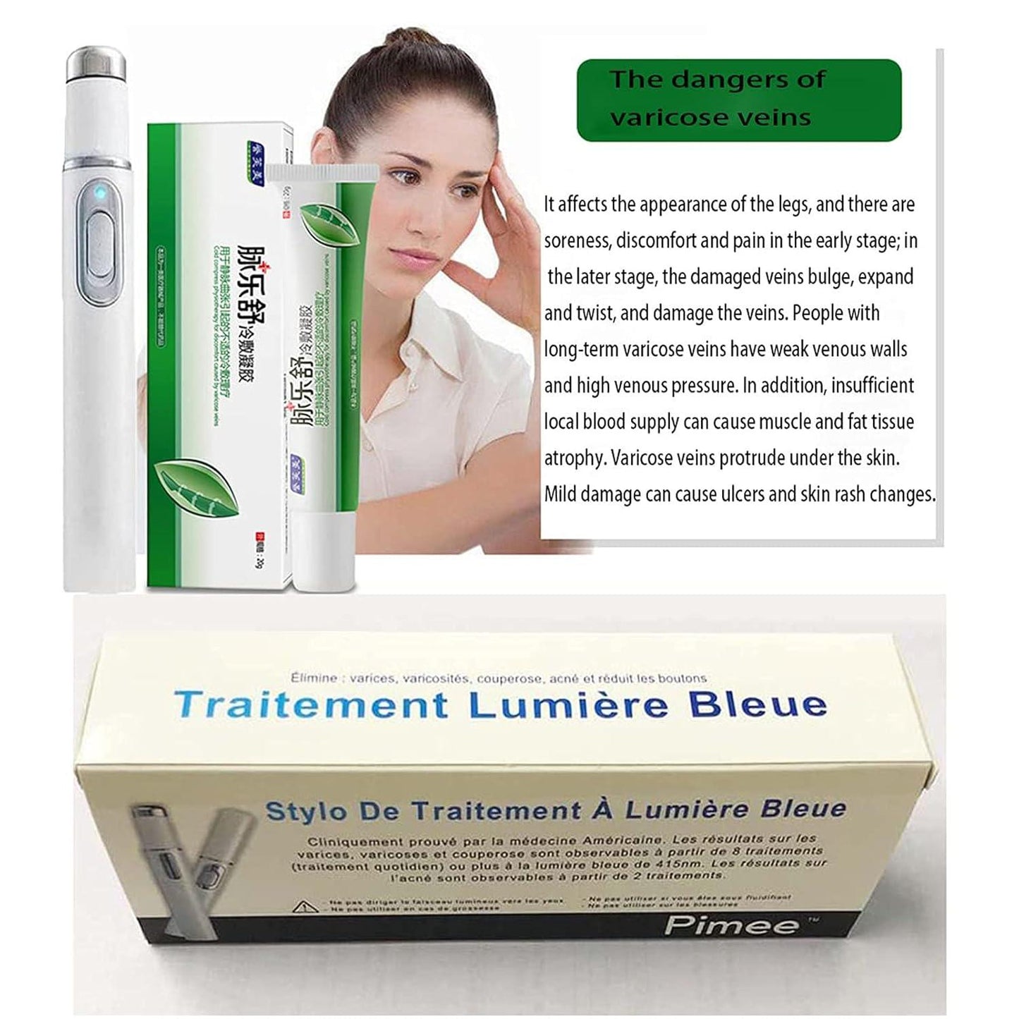 Venous Relief Therapy Pen: Blue Light Treatment for Veins