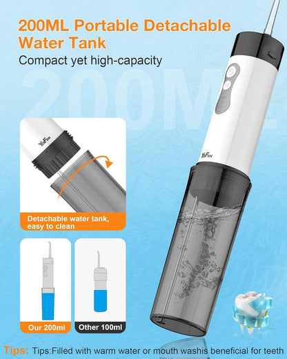 Portable Cordless Water Flosser with 4 Modes and DIY Feature