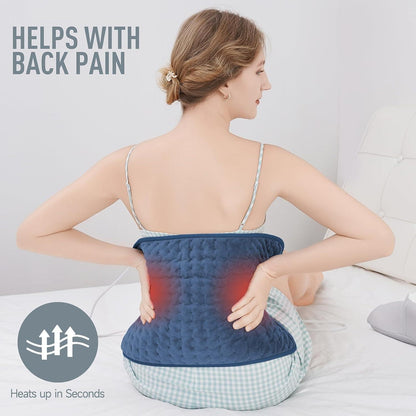 ComfortEase Massaging Heating Pad For Effective Back Pain Relief